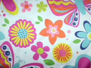 Drukowana satyna - mieszanka bawełny