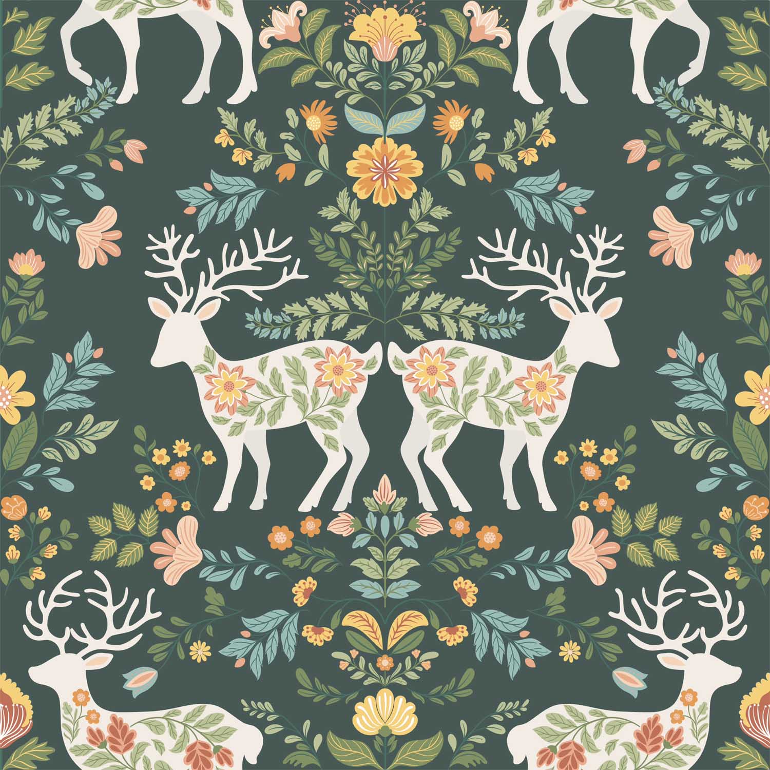 jelenie_w_roślinnym_ornamentcie