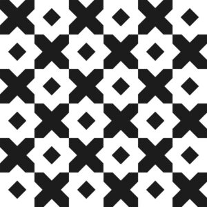 czarno_białe_geometryczne_romby_i_krzyże